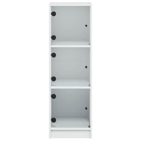 Maison Exclusive - Buffet med hvide glasdøre 35x37x109 cm