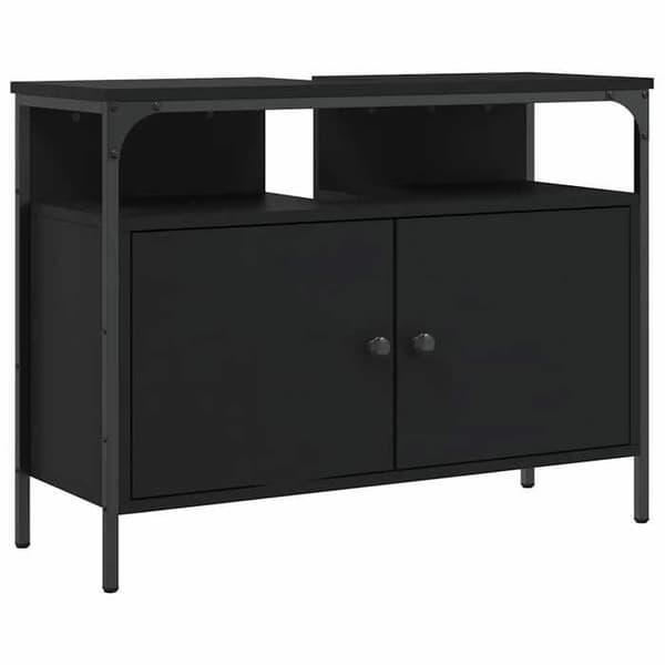 Maison Exclusive - Sort badeværelsesvaskeskab 80x30x60 cm