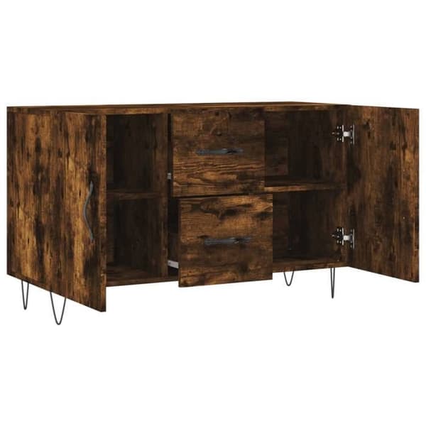 Maison Exclusive - Buffé ek rökig 100x36x60 cm ingenjörsträ