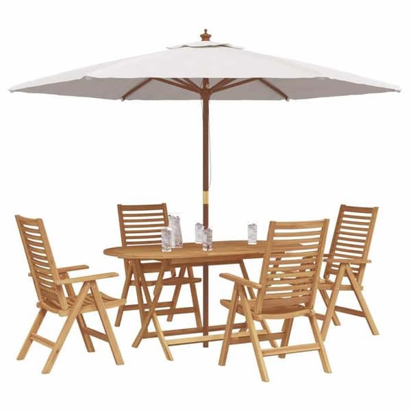 Maison Exclusive - 5 pc spisebordssæt til haven Brun brun