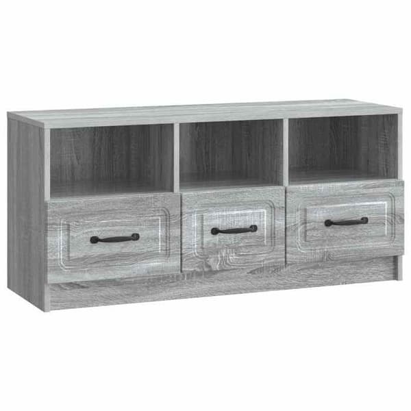 Maison Exclusive - TV-möbel Sonoma grå 102 x 34,5 x 47 cm Ingenjörsträ