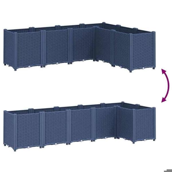 Maison Exclusive - Blågrå kruka 160x120x53 cm PP