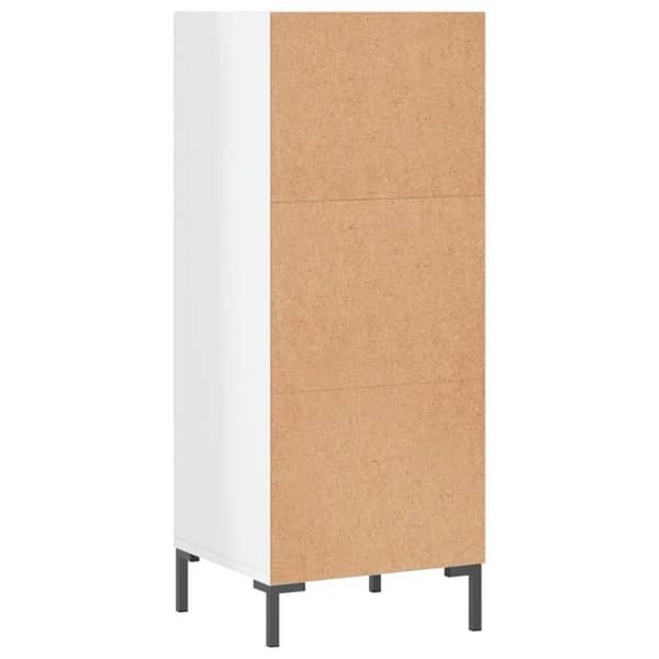 Maison Exclusive - Buffé vit glänsande 34,5x32,5x90 cm ingenjörsträ
