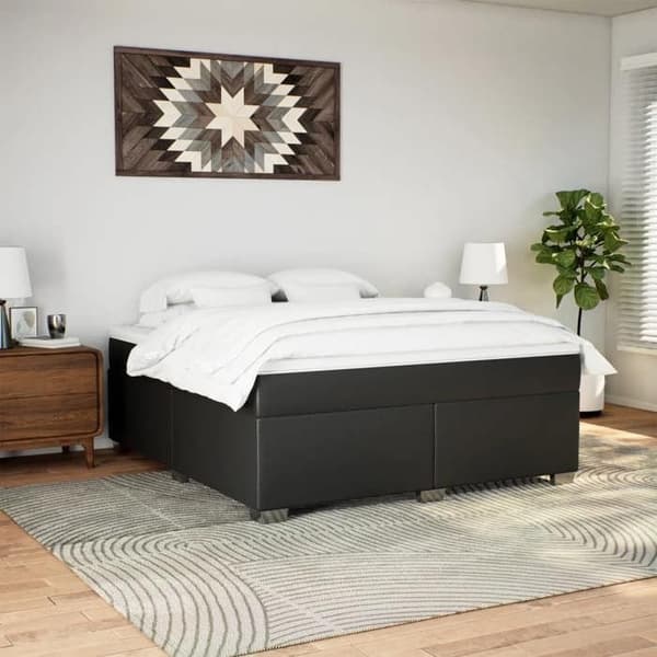 Maison Exclusive - Seng med lameller og madras Sort 180x200 cm Similæder