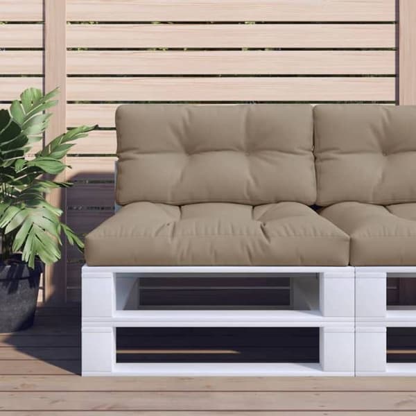 Maison Exclusive - Palettkuddar set om 2 taupe tyg Mol
