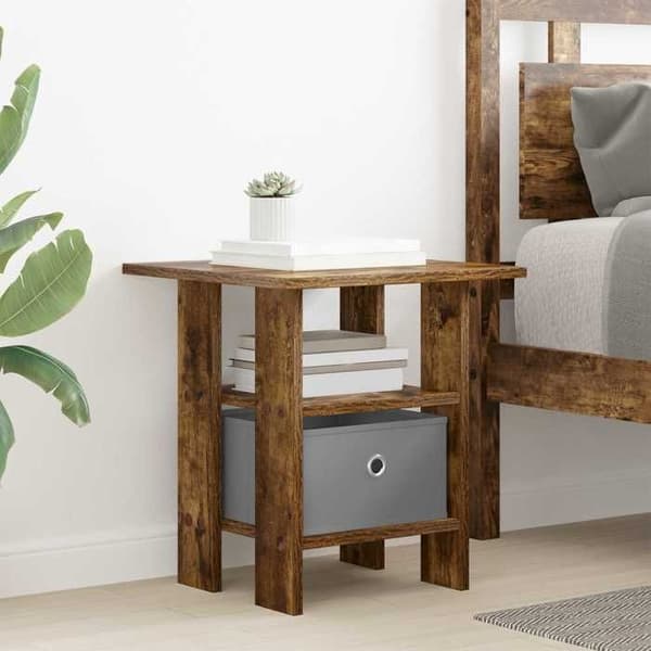 Maison Exclusive - Natbord 2 stk Røget eg 41 x 40 x 45 cm
