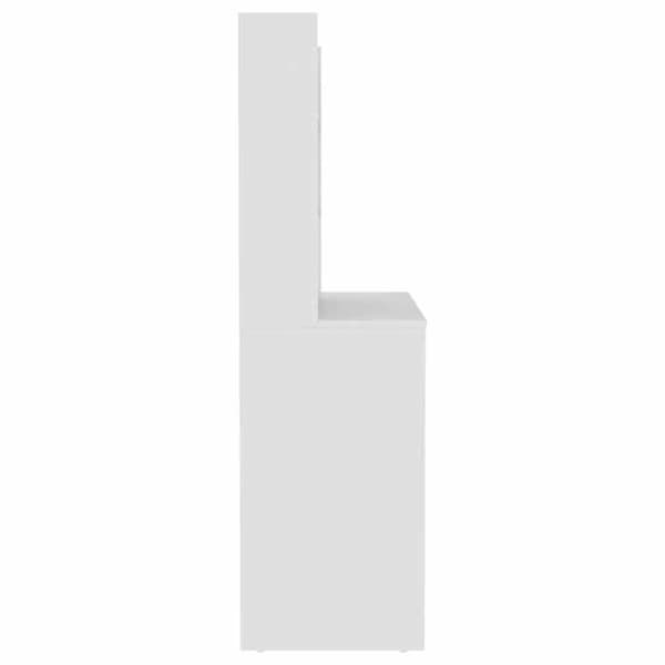 Maison Exclusive - Sminkbord med LED-belysning 100x40x135 cm MDF Vit