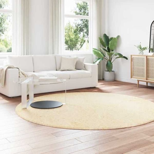 Maison Exclusive - Långhårig shaggy matta NAVARRA crème 240x240 cm polyester