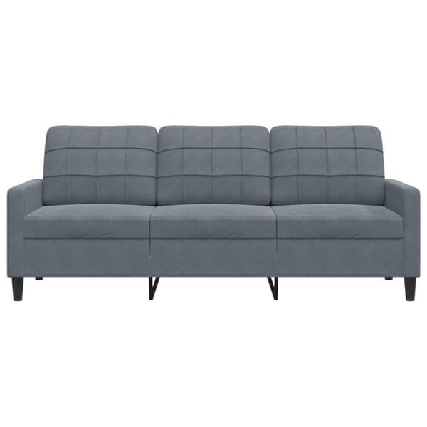 Maison Exclusive - Tummanharmaa 3-paikkainen sohva 180 cm Sametti