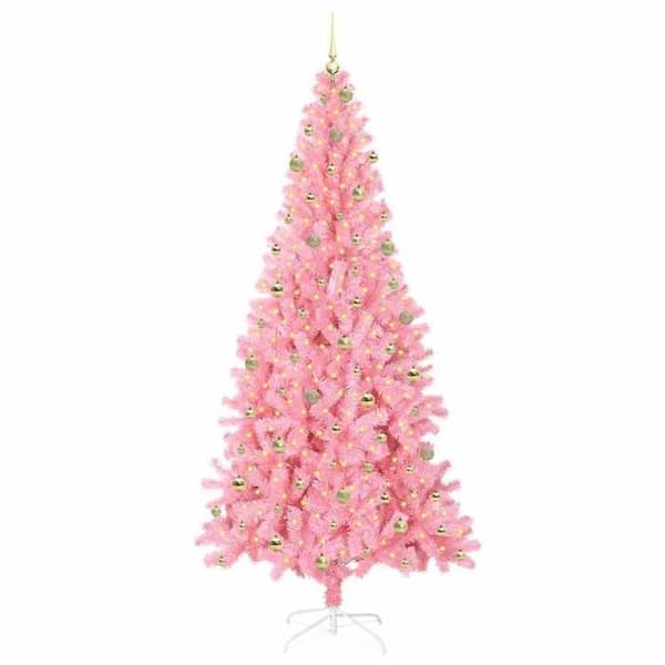 Juletræ - EKSKLUSIV HUS - 240 cm - PVC - Rosa - LED USB Ros