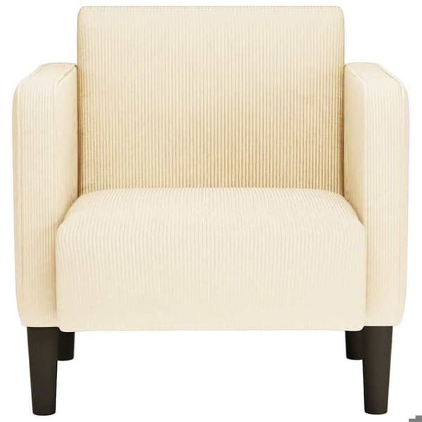 Fåtöljer & Relaxfåtöljer - MAISON EXCLUSIVE - Soffstol - Sammetstyg - Armstöd i plywood - Grädde Grädde