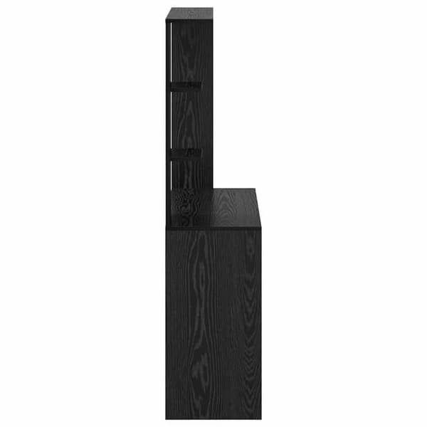 Maison Exclusive - Kontor Sort egetræ Ingeniørtræ 78,5 x 37 x 154,5 cm svart ek