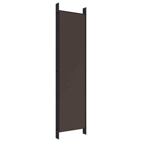 Maison Exclusive - Avskiljande vägg 6 paneler Brun 300x200 cm Tyg brun