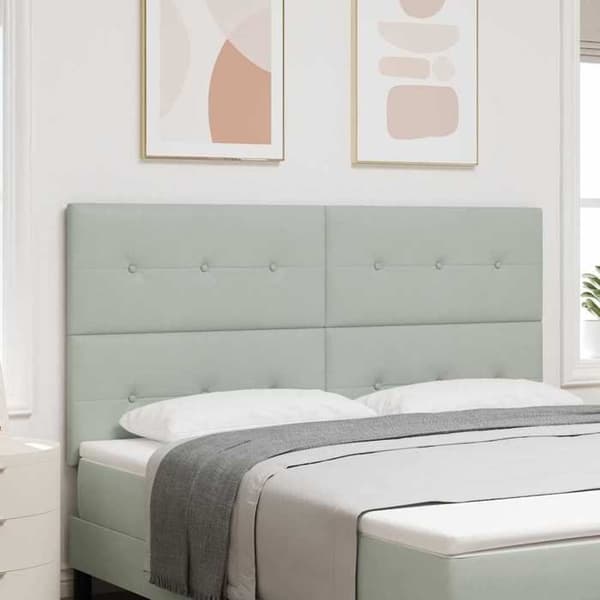 Maison Exclusive - Vaaleanharmaa pääty 180 cm Sametti Ljusgrått