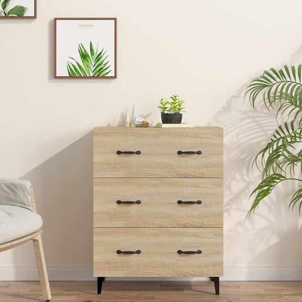 Maison Exclusive - Buffé ek sonoma 69,5x34x90 cm ingenjörsträ