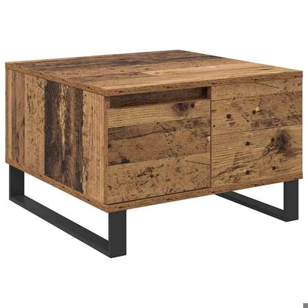 Maison Exclusive - Alustatabletti Vanha puu 55 x 55 x 36,5 cm Insinööripuu