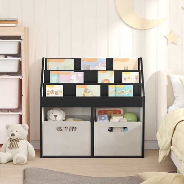 Maison Exclusive - Børnebibliotek Sort 72,5 x 29,5 x 69 cm