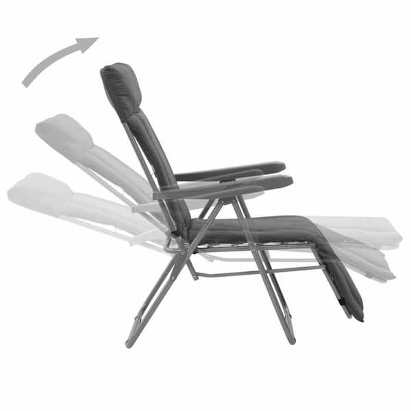 Maison Exclusive - Fällbara stolar med kuddar, set om 2, grå