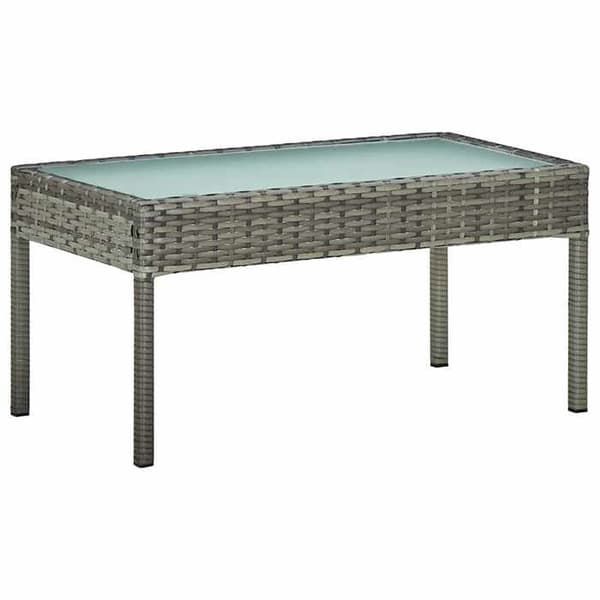 Maison Exclusive - Trädgårdsmöbler 5 delar med kuddar, flätad resin, grå