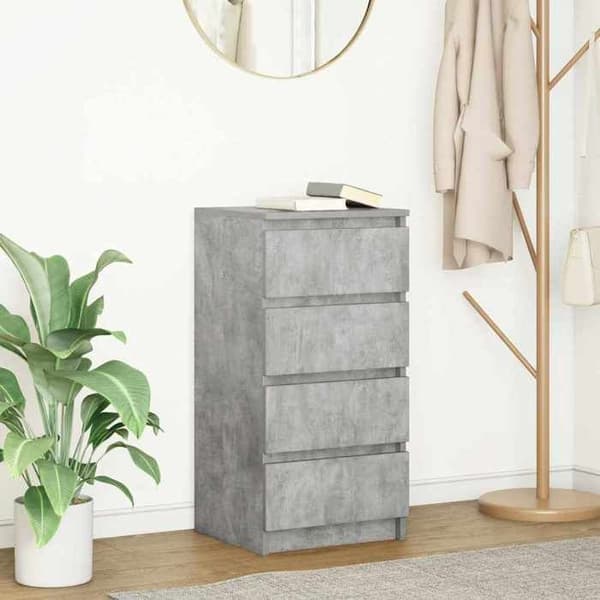 Maison Exclusive - Buffet grå beton 37,5x35x76 cm ingeniørtræ