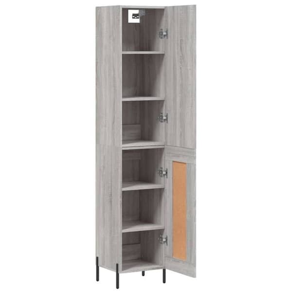 Maison Exclusive - Buffé hög Sonoma grå 34,5x34x180 cm Ingenjörsträ Sonoma grå