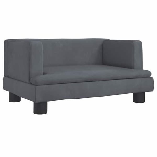Maison Exclusive - Mørkegrå hundeseng 60x40x30 cm velour mörkgrå