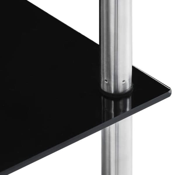 Maison Exclusive - Reol 5 niveauer Sort 40x40x130 cm Hærdet glas Svart