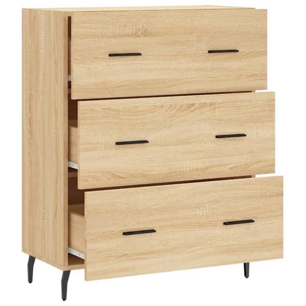 Maison Exclusive - Buffé ek sonoma 69,5x34x90 cm ingenjörsträ