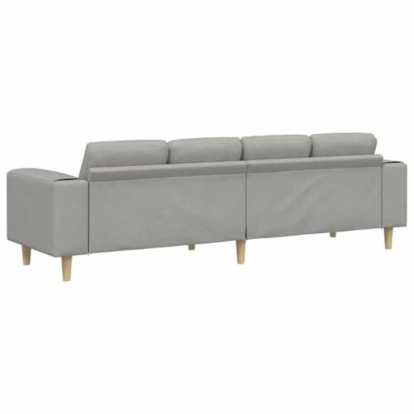 Soffa - MAISON EXCLUSIVE - Maison Exclusive - Grå moln - 250 x 77 x 76 cm - Andningsbart polyesteröverdrag Molngrå