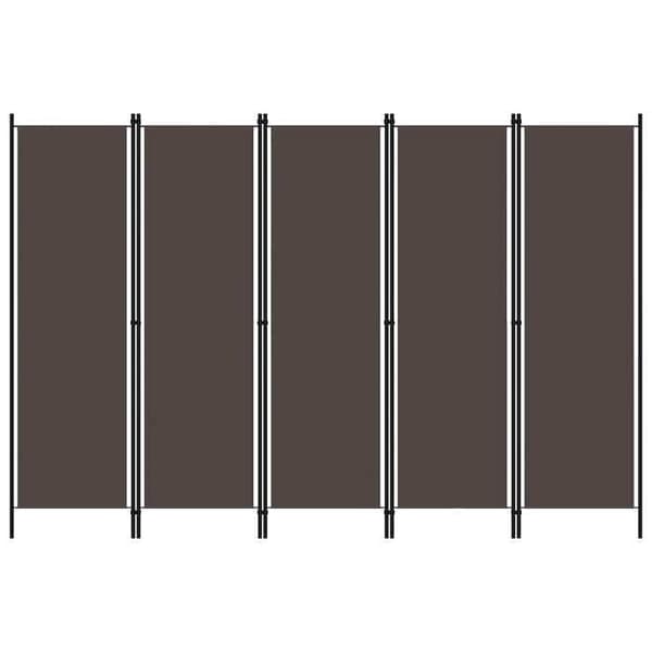 Maison Exclusive - Skillevæg 5 paneler Brun 250x180 cm