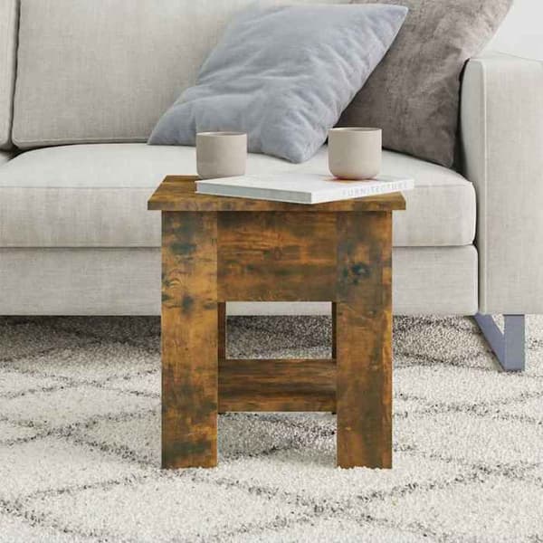 Maison Exclusive - Sofabord Røget eg 40x40x42 cm Ingeniørtræ