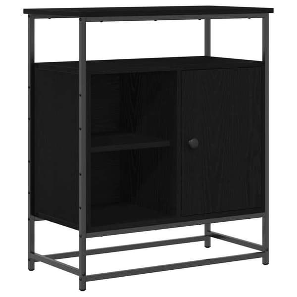Maison Exclusive - Buffet Sort egetræ 69 x 35 x 80 cm Ingeniørtræ svart ek