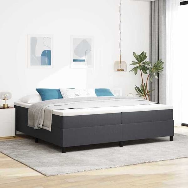 Maison Exclusive - Mörkgrå och vit resårmadrass 200 x 200 cm