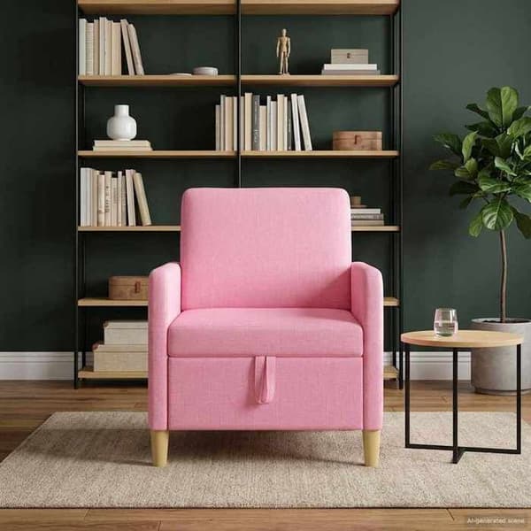 Maison Exclusive - Sohva säilytyksellä, Vaaleanpunainen 72 x 78 x 87 cm Polyesteri
