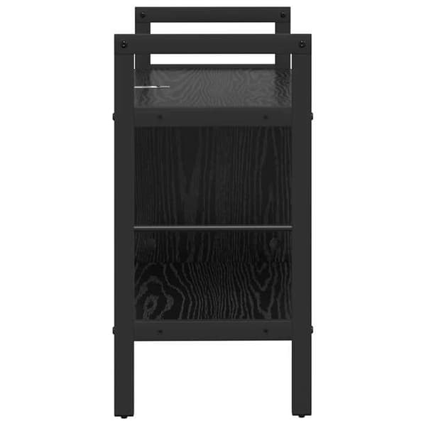 Bibliotek - EKSKLUSIV HUS - 75 x 30 x 58,5 cm - Ingeniørtræ - Robust stålramme - Industriel stil Ej specificerat