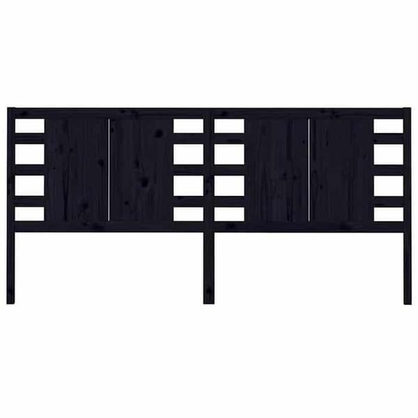 Maison Exclusive - Sort Hovedgærde 146x4x100 cm Massivt fyrretræ