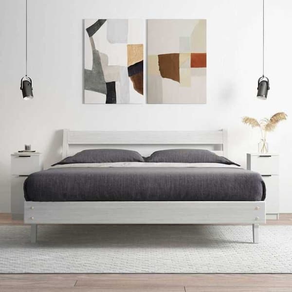 Maison Exclusive - Buffeter 2 stk hvid 30x30x70 cm ingeniørtræ