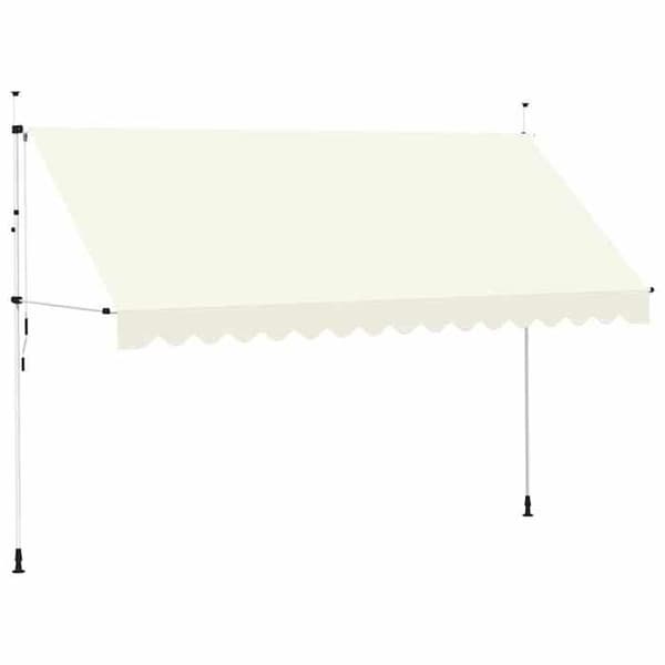 Maison Exclusive - Manuell utdragbar markis 400 cm Kräm Grädde