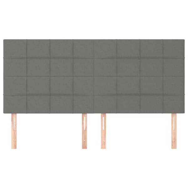Maison Exclusive - Mörkgrå sänggavel 160x5x118/128 cm Tyg Mörkgrå