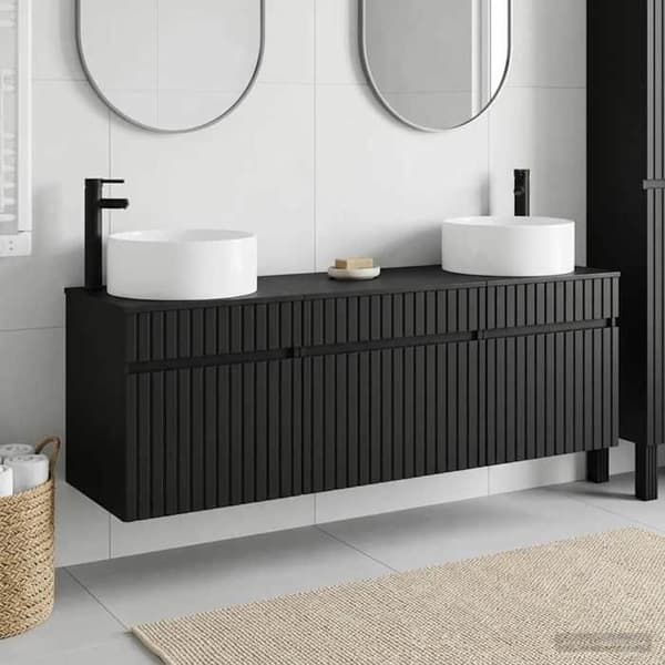 Maison Exclusive - 3 osan musta kylpyhuonekaappisetti