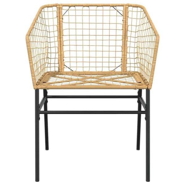 Maison Exclusive - Matgrupp för trädgård 7 delar brun rpoly otin glas