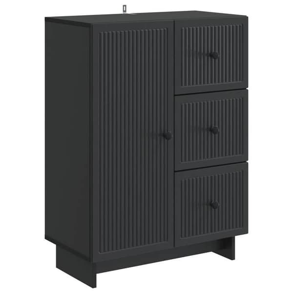 Maison Exclusive - Musta buffet laatikolla 66 x 34,5 x 90 cm Tekninen puu