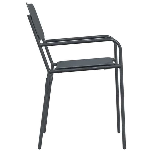 Maison Exclusive - Trädgårdsstolar 2 st Anthracite Stål antracit