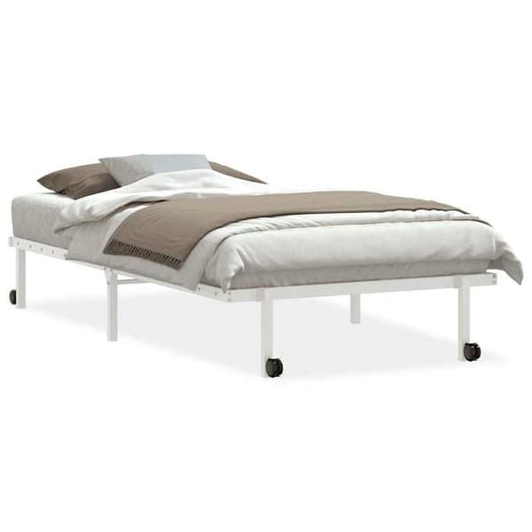 Sengestel - EKSKLUSIV HUS - 107x203 cm - Stål - Sammenklappelig - Lamelseng Vit
