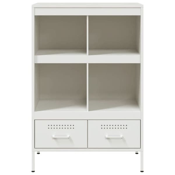 Maison Exclusive - Vit hög buffé 68x39x101,5 cm stål