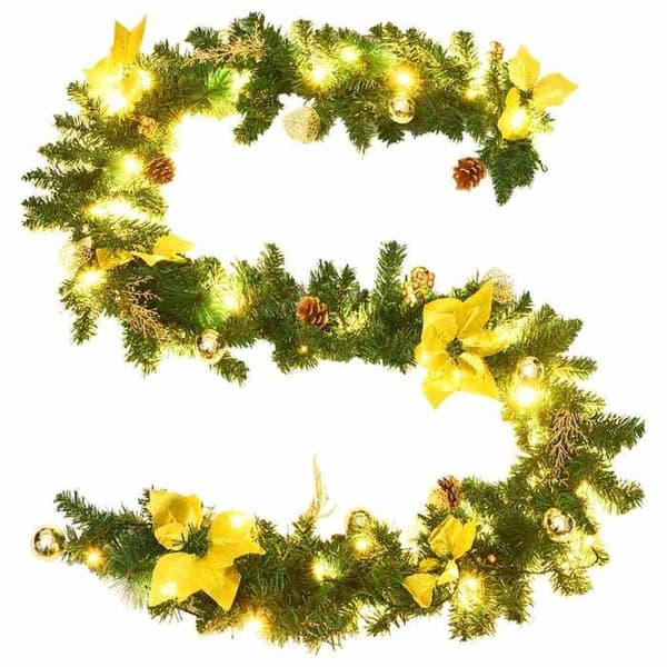 Maison Exclusive - Julelysguirlande med LED-lys Grøn 2,7 m PVC Grön