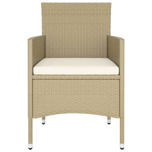 Maison Exclusive - Trädgårdsset 5 delar i flätad resin Beige beige