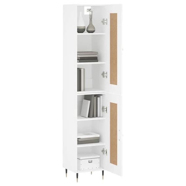 Maison Exclusive - Buffé hög Vit 34,5x34x180 cm Ingenjörsträ