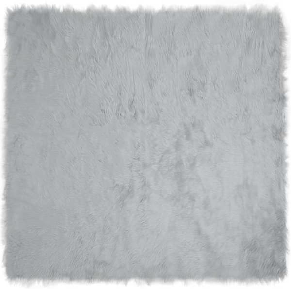 Matto - MAISON EXCLUSIVE - TAFALLA - Harmaa - 200x200 cm - Polyesteri tekoturkista Grå