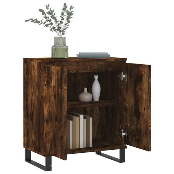Maison Exclusive - Buffet Røget Eg 60x35x70 cm Ingeniørtræ